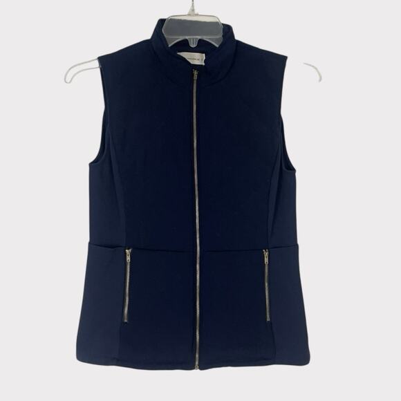 The Impeccable Pig Jackets & Blazers - The Impeccable Pig Navy Blue Zip Up Puffer Vest